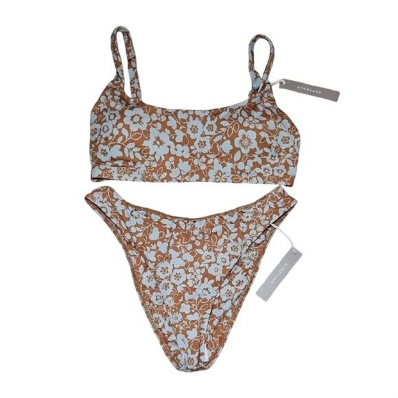 Everlane Other - Everlane ReNew Floral Bikini Swimsuit Set New XS Beach Retro Boho Vacation